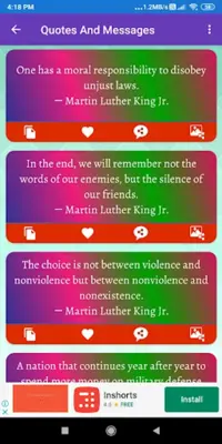 Happy MLK Day Greetings, GIF Wishes, SMS Quotes android App screenshot 5