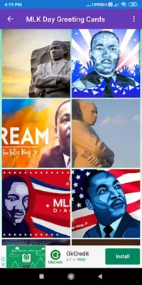 Happy MLK Day Greetings, GIF Wishes, SMS Quotes android App screenshot 7